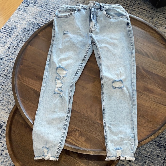 No Boundaries Denim - Distressed High Rise Distressed Jeans, Size 11